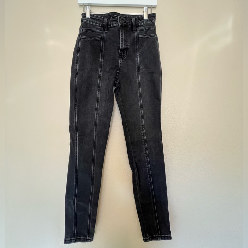 Flying Monkey 
Black Denim Trouser-Seam Jeans